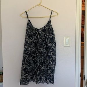 Blue dress with flower print. Flowy and loose. Size small